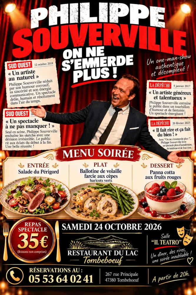Dîner spectacle 24 octobre 2026